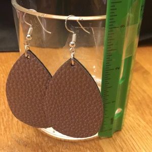 Faux leather handmade earrings light weight
